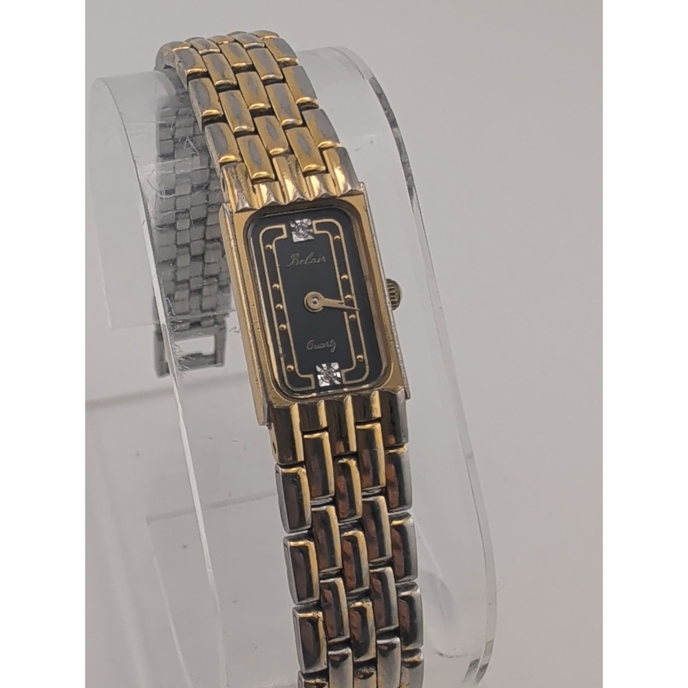 Vintage Belair Women's Watch 13mm Case Two Tone 7" Band- New Battery